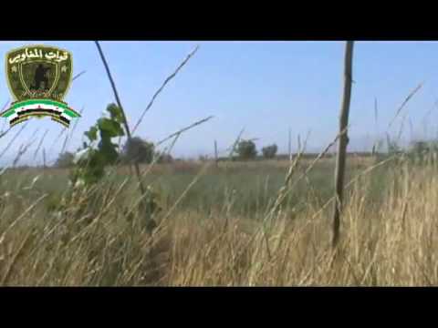 استهداف دبابة لقوات النظام من قبل لواء أبابيل الغوطة ولواء الرضوان في ريف دمشق