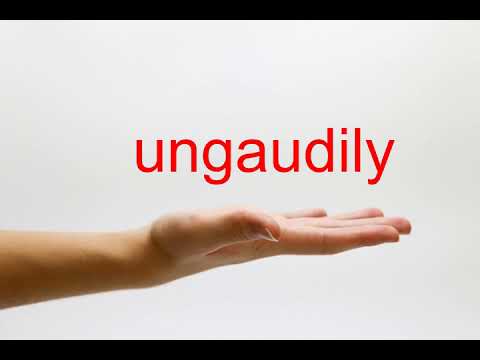 How to Pronounce ungaudily - American English