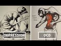 Artist Shawn Coss Illustrated Mental Illness And Disorders For Inktober