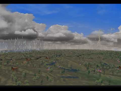 Photorealistic simulation of squall line