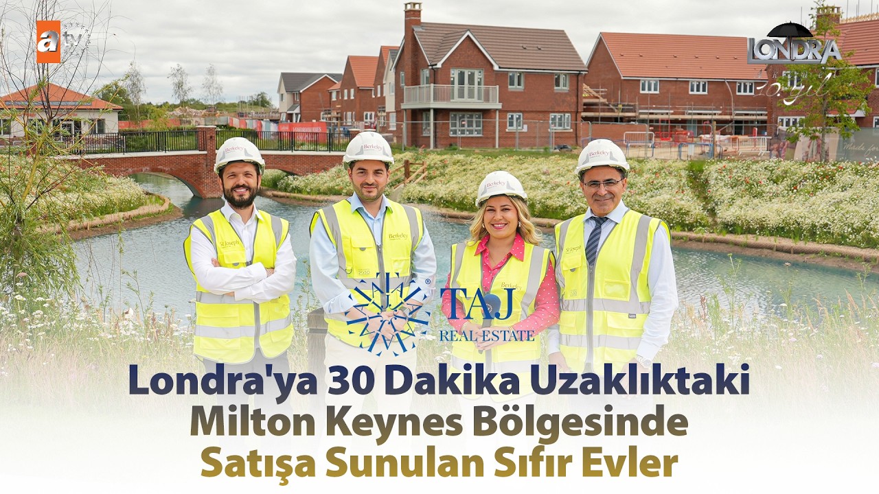 Londra'ya 30 dakika uzaklıktaki Milton Keynes bölgesinde satışa sunulan sıfır evler…