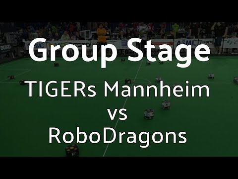 TIGERs Mannheim vs. RoboDragons at RoboCup 2024 in Eindhoven, Netherlands