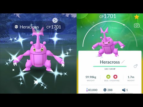 WE CAUGHT SHINY HERACROSS! HOW TO CATCH SHINY HERACROSS IN POKEMON GO!