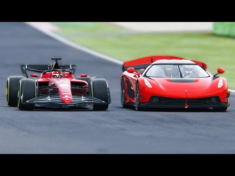 Ferrari F1 2022 vs Koenigsegg Jesko at Imola  GP