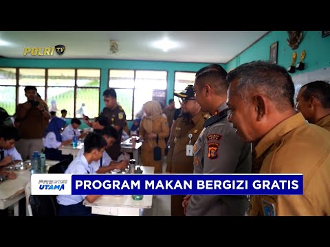 KAPOLRES PASER HADIRI PROGRAM MAKAN BERGIZI GRATIS DI SMPN 2 TANAH GROGOT