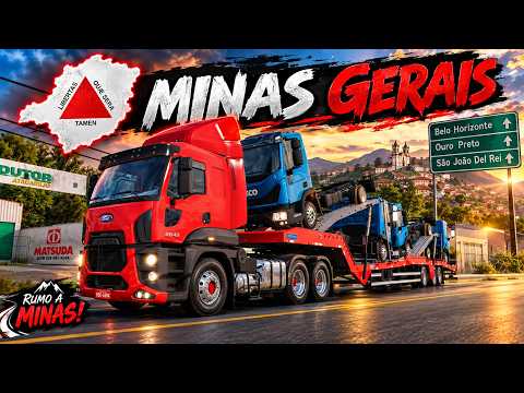 ETS2 - CARGO 2842 RBZ PUXANDO A PRANCHA EM CARMOPOLIS DE MINAS