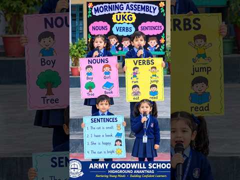CLASS UKG STUDENTS PRESENTED NOUN, VERB AND SENTENCE 