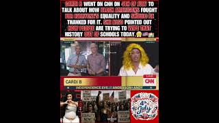Cardi B's July 4th Message Leaves CNN Speechless 🇺🇸🔥 #Shorts #Politics #CardiB 