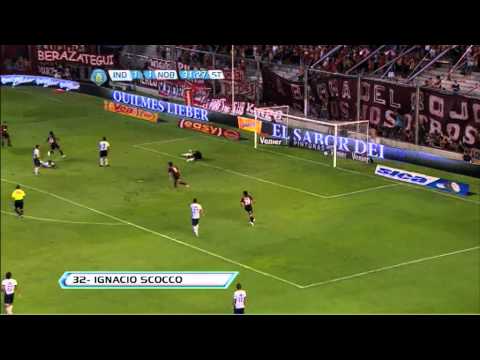 Gol de Scocco. Independiente 1 - Newell's 2. Fecha 1. Torneo Final 2013. Fútbol Para Todos
