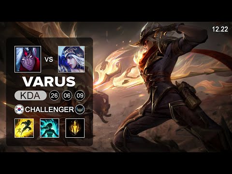 Varus vs Ashe ADC - KR Challenger - Patch 12.22 Season 12