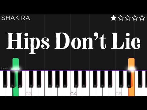 Shakira - Hips Don't Lie ft. Wyclef Jean | EASY Piano Tutorial