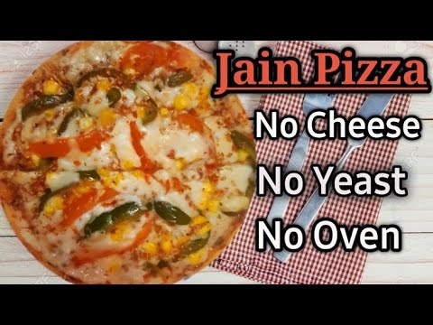 Jain Pizza | Jain thin crust Pizza with Pizza Base Recipe | Jain Food Recipe