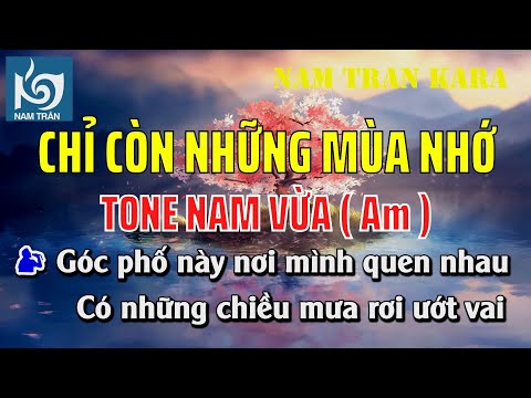 Karaoke Chỉ Còn Những Mùa Nhớ Tone Nam Vừa | Nam Trân