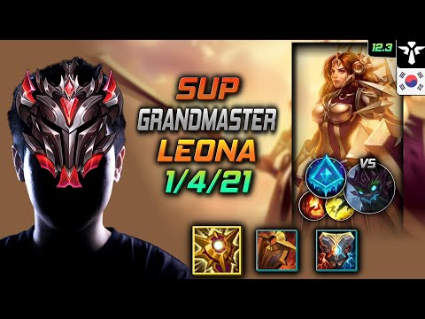 GrandMaster Leona Support vs Maokai - 천상계 서폿 레오나 솔라리 빙결 - LOL KR 12.3