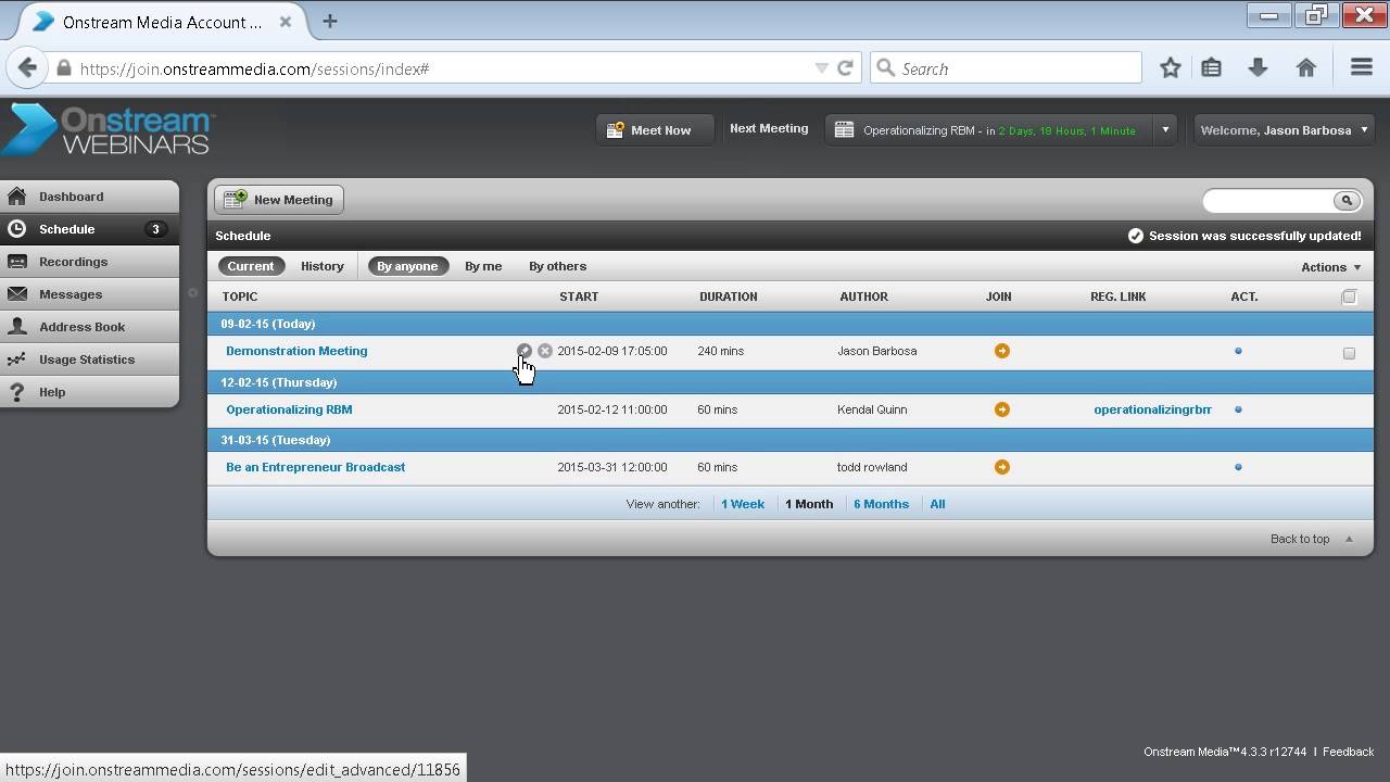 Onstream Webinars Invitations Tutorial