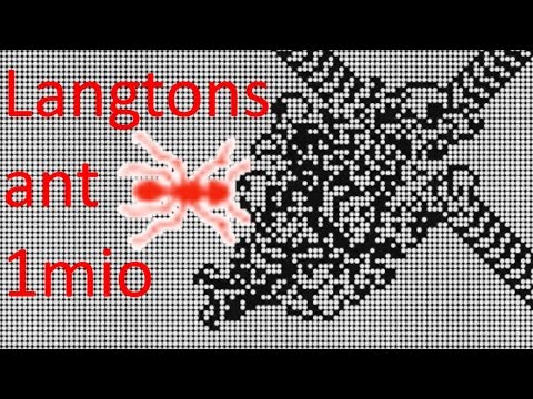 Langtons chaotic ant - 128x128 torus - 1 million moves