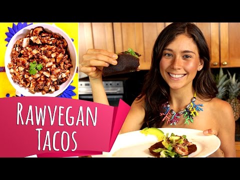 RAW VEGAN TACOS! Mushroom Taco Meat