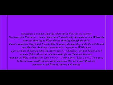 The Pebble And The Penguin, Sometimes I Wonder Lyrics