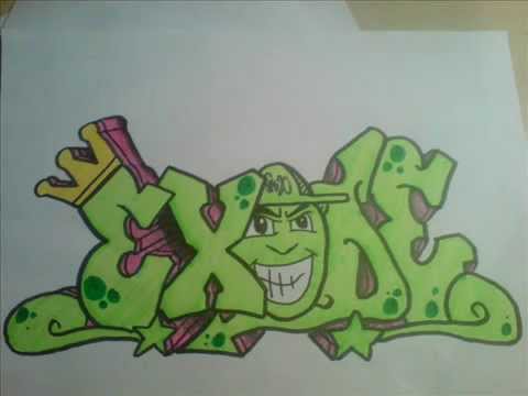 graffiti sketch step by step - exode (GOOD)