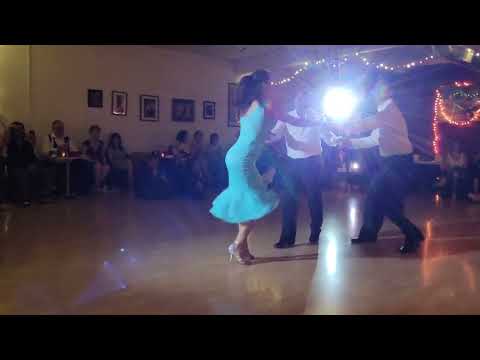 Carlos Copello, Raquel Makow and Maxi Copello (rock 'n roll) at locos por El tango on 06/27/22