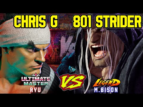 SF6 NY Chris G (Ryu) VS 801 Strider (M.Bison)💥Messatsu💥