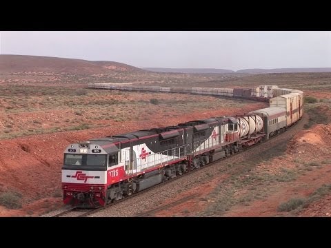 Trains in the Desert : SCT Class Loco's at Wirrappa.