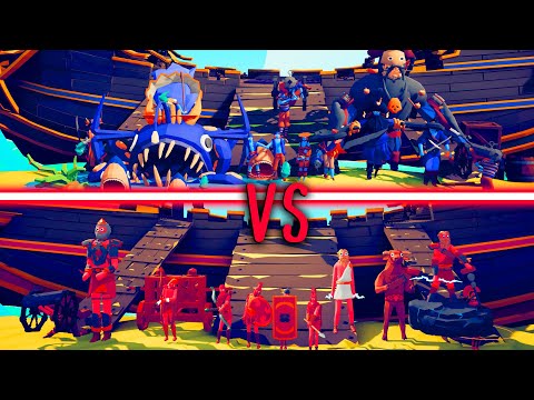 COLOSSAL PIRATE TEAM vs COLOSSAL ANCIENT TEAM - Totally Accurate Battle Simulator | TABS
