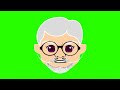 Old Men Face Green Screen Old Men Animated Video