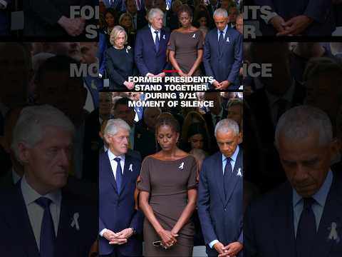 Former presidents stand together during 9/11 moment of silence