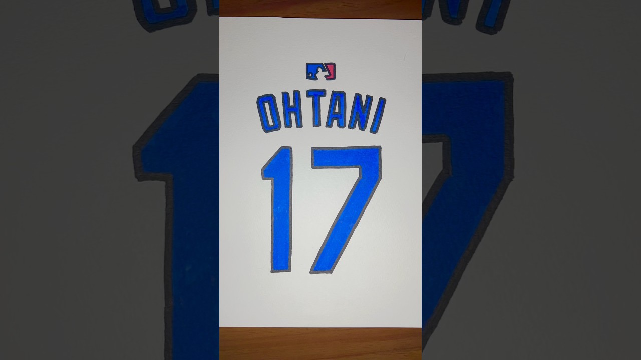 Shohei Ohtani’s jersey number!#baseball #coloring #shohei #shoheiohtani #ohtani #dodgers
