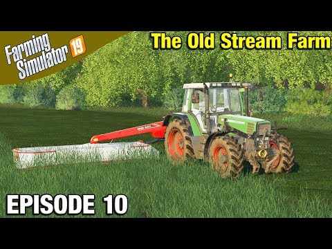 MOWING THE GRASS Farming Simulator 19 Timelapse - The Old Stream Farm FS19 Episode 10