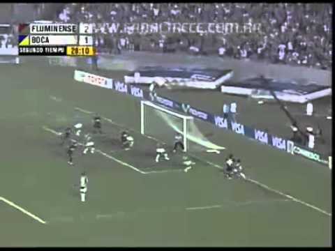 Fluminense 3 x 1 Boca Juniors - Taça Libertadores da América 2008 (narração em espanhol)