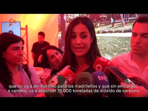 Begoña Villacís y Santiago Saura. Presentación del Bosque Verde Metropolitano.