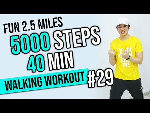 HAPPY and FAST 5000 Steps • Home Workout • Walking Workout #29 • Keoni Tamayo