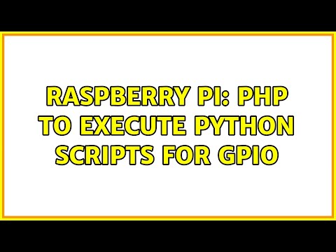 Raspberry Pi Php To Execute Python Scripts For Gpio 3 Solutions