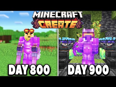 RagePlaysGames - I Survived 900 Days with the Create Mod in Hardcore Minecraft!