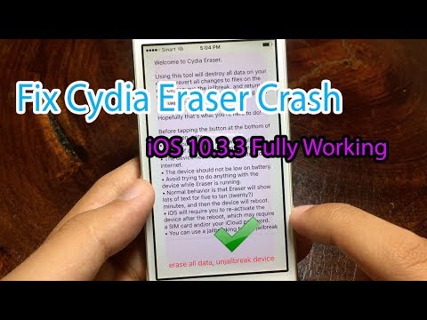 How To Fix Cydia Eraser Crash iOS 10.3.3