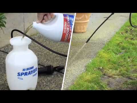 30 SECONDS Outdoor Cleaner rinses grime away.