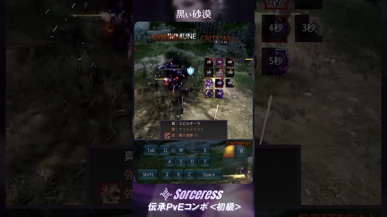 【GMキャロリア流】伝承ソーサレス PvEコンボ紹介動画＜初級＞