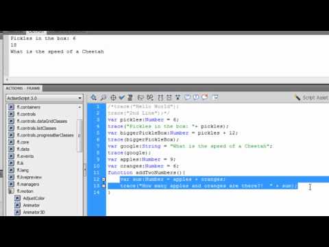 Actionscript 3 Tutorial 3 Functions P1