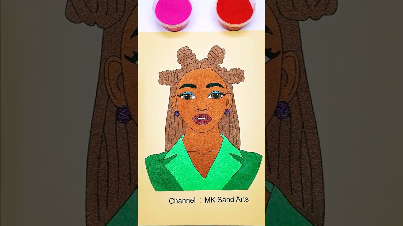 ASMR Sandart Woman 💖#shorts #asmr #shortfeed #relaxing #satisfying #hairstyle  #sandasmr