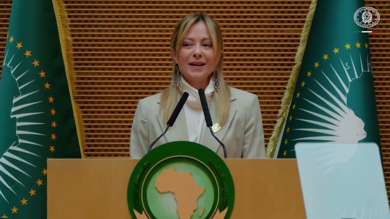GIORGIA MELONI INTERVIENE ALL'ASSEMBLEA DEI CAPI DI STATO E DI GOVERNO DELL'UNIONE AFRICANA