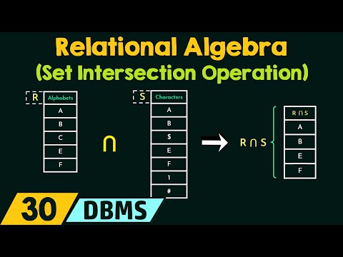Relational Algebra Set Intersection Operation