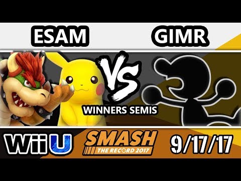 STR 2017 Smash 4 - PG | Esam (Pikachu, Bowser) Vs.VGBC | GimR (Game and Watch) - Smash Wii U - WS
