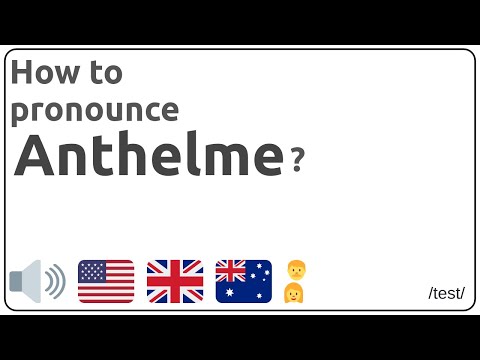 How to pronounce Anthelme in english?