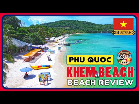 Khem Beach Phu Quoc Island VIETNAM (Best Beach on the Island!👌) 4K Beach Walk / 4K Walking Tour
