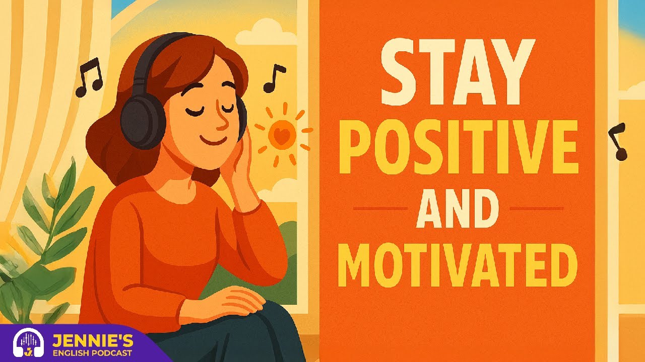 How to Stay Positive and Motivated | English & Chill with Jennie | English Podcast