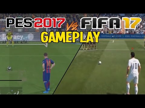 PES 2017 VS FIFA 17 - GAMEPLAY COMPARISON!