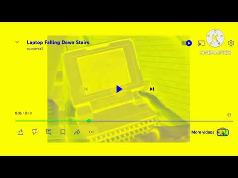 Laptop falling down stairs effects 