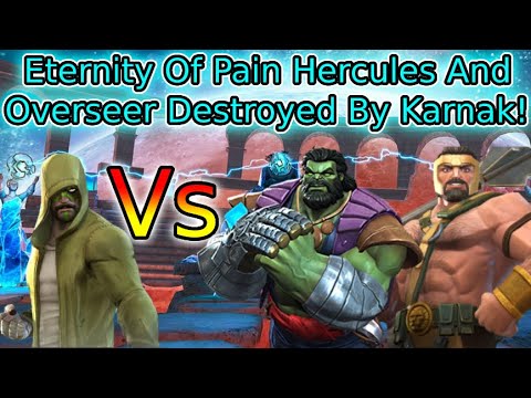 Rank 4 Karnak Crushes Eternity Of Pain Hercules And Overseer! | Marvel Contest Of Champions